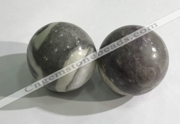 CDN1277 40mm round jasper decorations wholesale