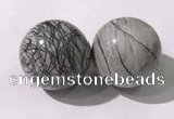 CDN1295 40mm round net jasper decorations wholesale