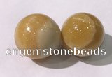 CDN1312 40mm round yellow calcite decorations wholesale