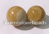 CDN1312 40mm round yellow calcite decorations wholesale