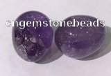 CDN1333 35*45mm egg-shaped amethyst decorations wholesale