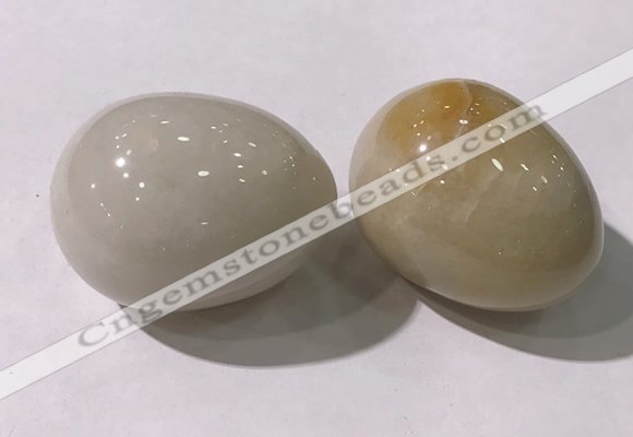 CDN1351 35*45mm egg-shaped yellow jade decorations wholesale