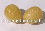 CDN1352 35*45mm egg-shaped yellow jade decorations wholesale