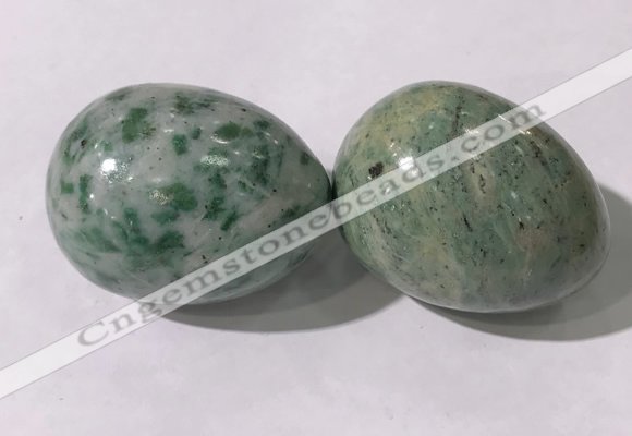 CDN1354 35*45mm egg-shaped Qinghai jade decorations wholesale