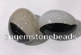 CDN1365 35*45mm egg-shaped druzy agate decorations wholesale