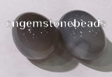 CDN1368 35*45mm egg-shaped grey agate decorations wholesale