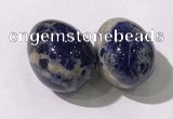 CDN1372 35*45mm egg-shaped sodalite decorations wholesale