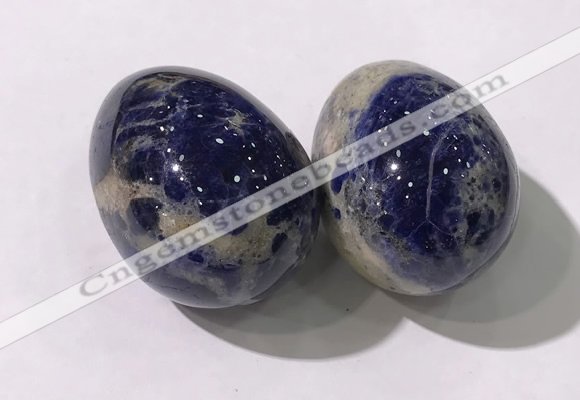 CDN1372 35*45mm egg-shaped sodalite decorations wholesale