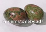 CDN1379 35*45mm egg-shaped unakite decorations wholesale