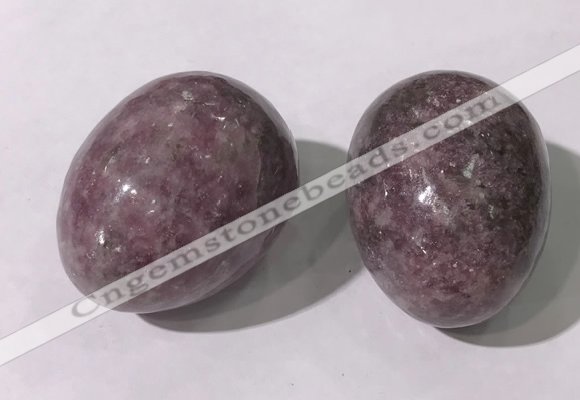 CDN1387 35*45mm egg-shaped lilac jasper decorations wholesale