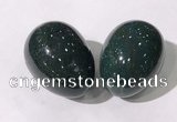 CDN1388 35*45mm egg-shaped blood jasper decorations wholesale