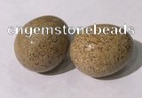 CDN1392 35*45mm egg-shaped jasper decorations wholesale