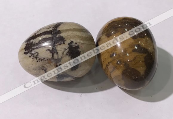 CDN1402 35*45mm egg-shaped jasper decorations wholesale