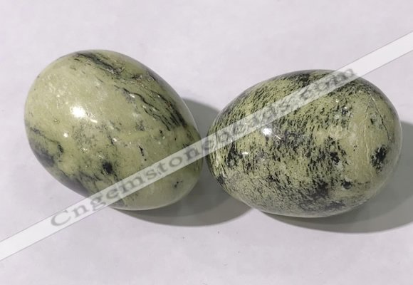 CDN1407 35*45mm egg-shaped yellow jasper decorations wholesale