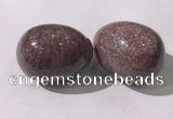 CDN1409 35*45mm egg-shaped red biotite decorations wholesale