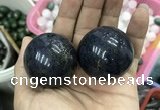 CDN15 40mm round pyrite gemstone decorations wholesale