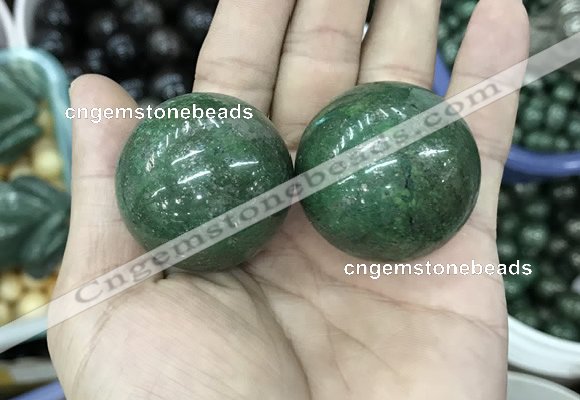 CDN18 35mm round pyrite gemstone decorations wholesale