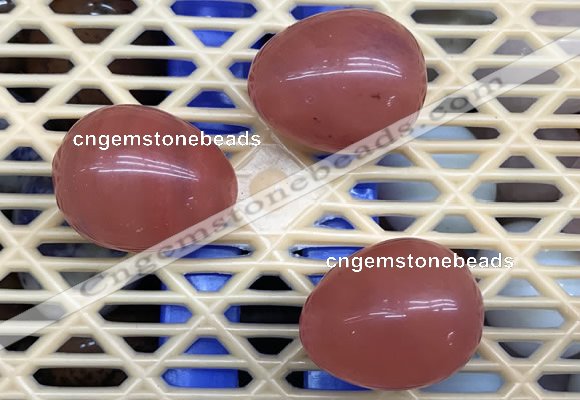 CDN301 25*35mm egg-shaped cherry quartz decorations wholesale