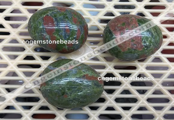 CDN309 30*40mm egg-shaped unakite decorations wholesale