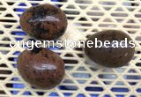 CDN310 30*40mm egg-shaped mahogany obsidian decorations wholesale