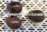 CDN310 30*40mm egg-shaped mahogany obsidian decorations wholesale