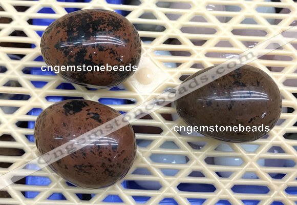 CDN310 30*40mm egg-shaped mahogany obsidian decorations wholesale