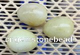 CDN313 30*40mm egg-shaped yellow jade decorations wholesale