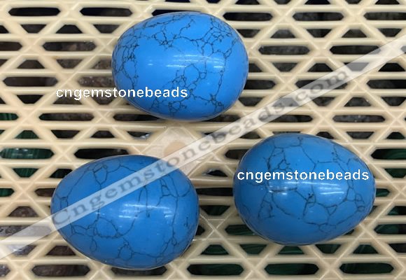 CDN316 30*40mm egg-shaped imitation turquoise decorations wholesale