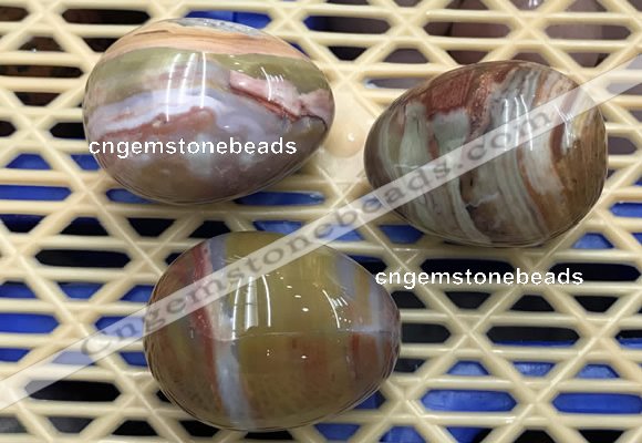 CDN317 30*40mm egg-shaped ocean agate decorations wholesale