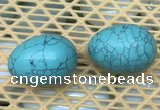 CDN342 35*50mm egg-shaped imitation turquoise decorations wholesale