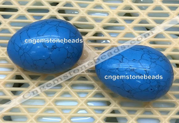 CDN343 35*50mm egg-shaped imitation turquoise decorations wholesale