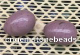 CDN344 35*50mm egg-shaped pink wooden fossil jasper decorations