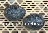 CDN347 35*50mm egg-shaped fossil jasper decorations wholesale