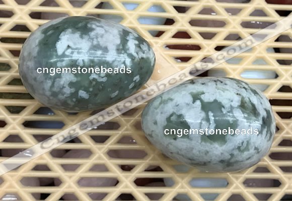 CDN351 35*50mm egg-shaped tree agate decorations wholesale