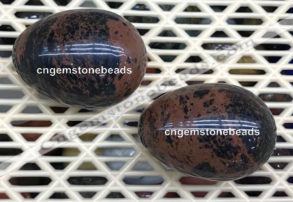 CDN356 35*50mm egg-shaped mahogany obsidian decorations wholesale