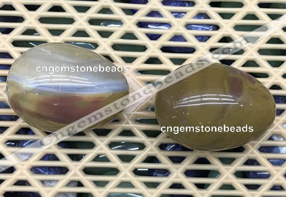 CDN361 35*50mm egg-shaped ocean agate decorations wholesale