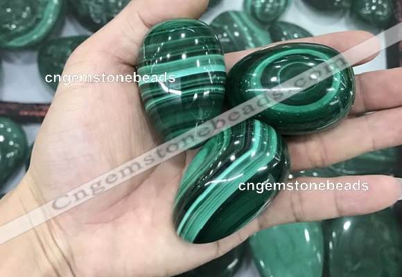 CDN37 25*40mm - 30*45mm egg-shaped natural malachite decorations