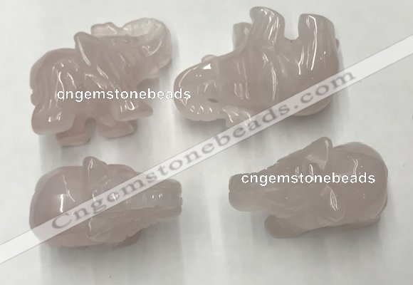 CDN380 20*40*30mm elephant rose quartz decorations wholesale