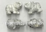 CDN382 20*40*30mm elephant white howlite decorations wholesale