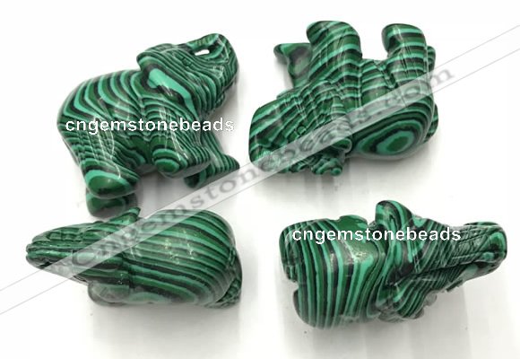 CDN384 20*40*30mm elephant imitation malachite decorations wholesale