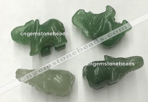 CDN387 20*40*30mm elephant green aventurine decorations wholesale