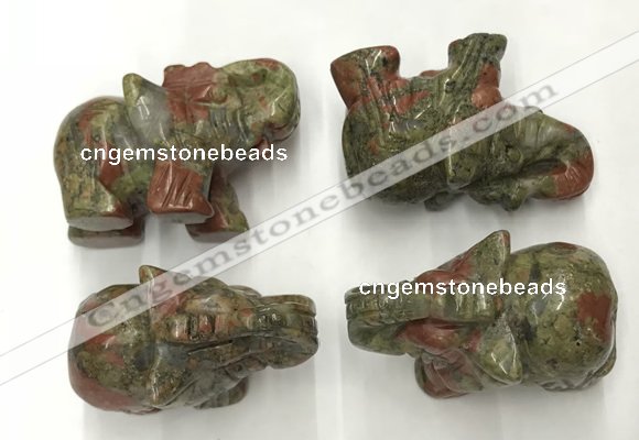 CDN389 20*40*30mm elephant unakite decorations wholesale