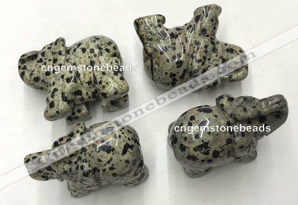 CDN391 20*40*30mm elephant dalmatian jasper decorations wholesale