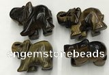 CDN392 20*40*30mm elephant yellow tiger eye decorations wholesale