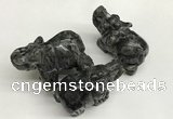 CDN405 25*50*35mm elephant black labradorite decorations wholesale