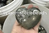 CDN41 65*70mm heart pyrite gemstone decorations