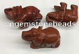 CDN411 25*50*35mm elephant red jasper decorations wholesale