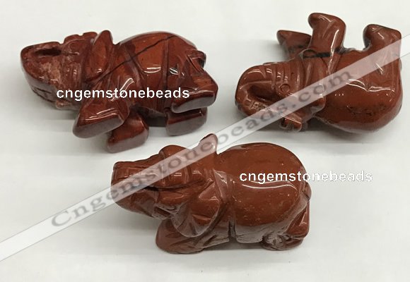 CDN411 25*50*35mm elephant red jasper decorations wholesale