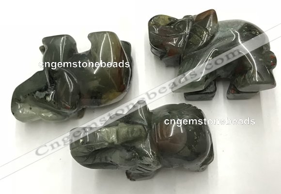 CDN412 25*50*35mm elephant blood jasper decorations wholesale