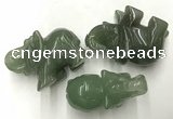 CDN419 25*50*35mm elephant green aventurine decorations wholesale